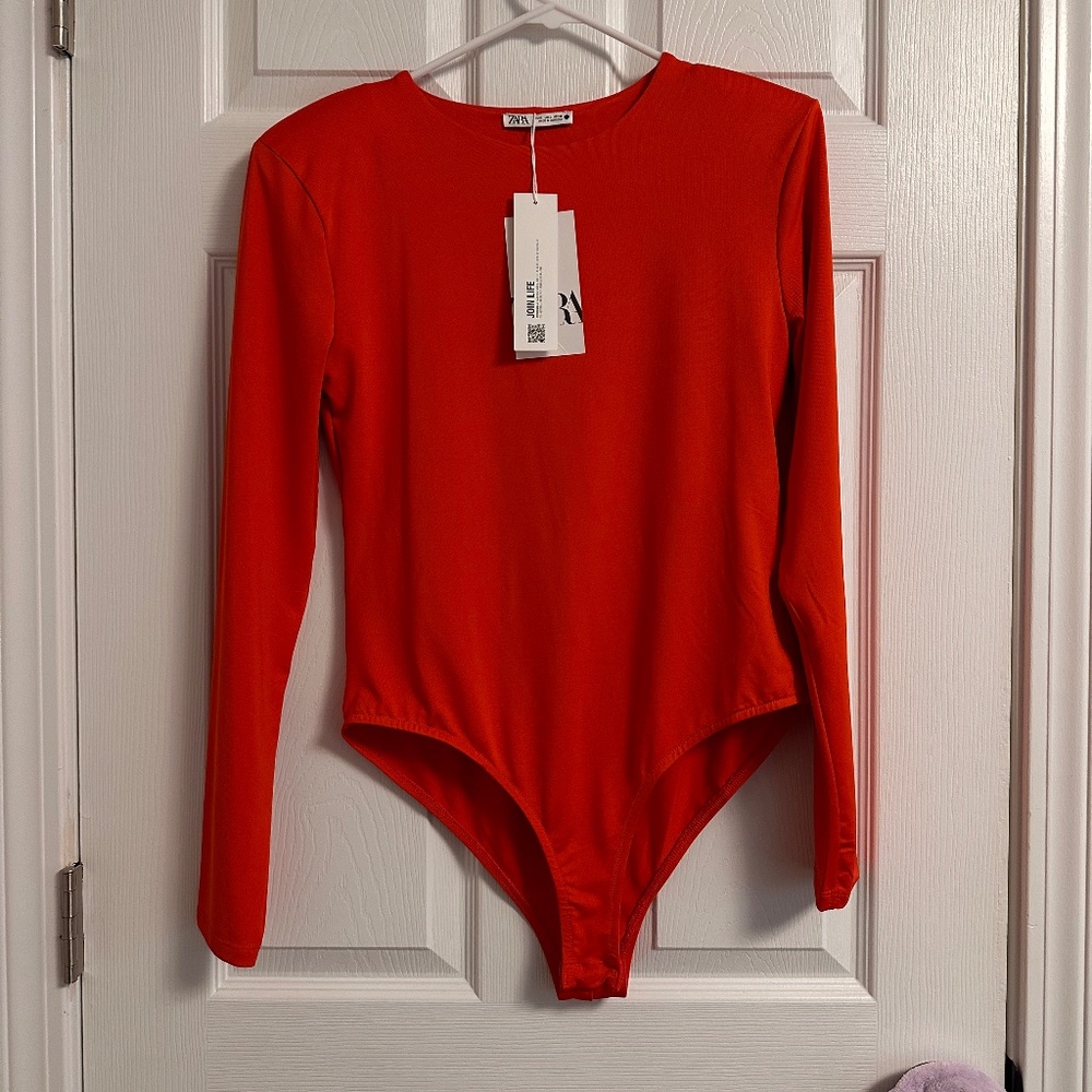 Zara Padded Shoulder Bodysuit